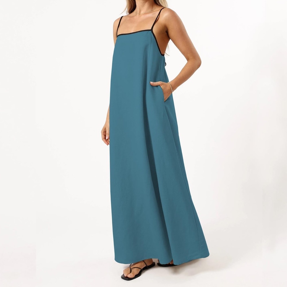 Teal Spaghetti Strap Women's Top
